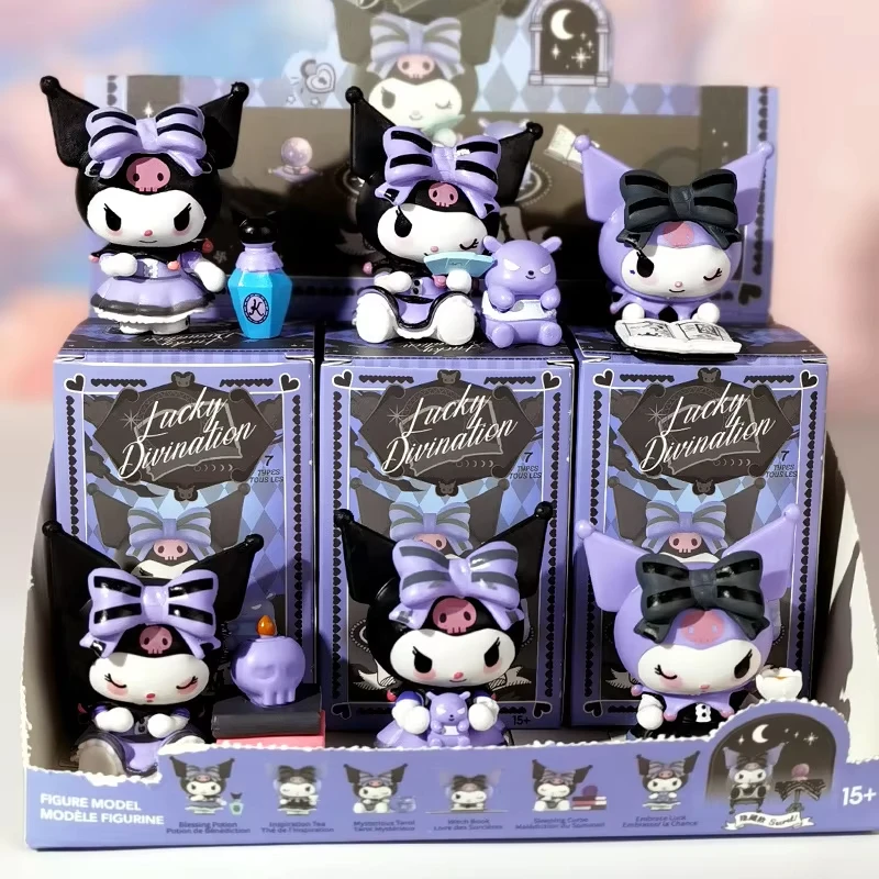 Sanrio Kuromi Blind Box Lupo mannaro Kill Serie Action Figure Bambole Anime Figure Borsa a sorpresa Modello carino Ventole Collezione Giocattolo Regalo