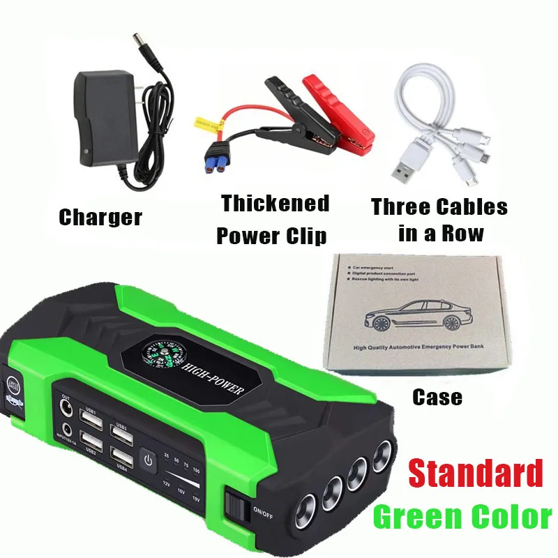 28000mAh 800A Car Jump Starter Starting Device Portable Power Bank Battery Starter Launcher For Car Booster Articles 3000A