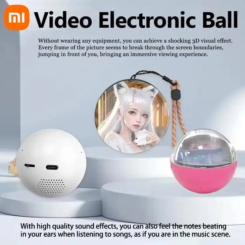 Xiaomi 3D Video Magic Crystal Ball DIY Memory Art Glaskugel Lampe Sphärische Pixelanzeige 2,7 Zoll Bildschirm 4 GB Videos Player Geschenk Image