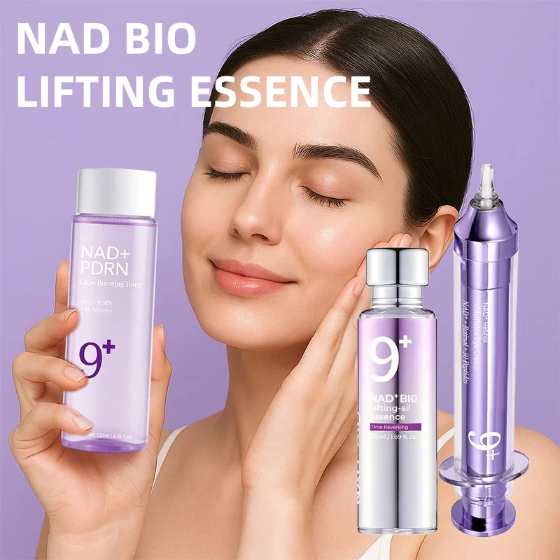 Marke Nr. 9-Falten-Set Retinol-Augenserum Nad Bio-Gesichtsserum-Toner entfernt Augenringe, strafft und strafft, reduziert feine Linien Image