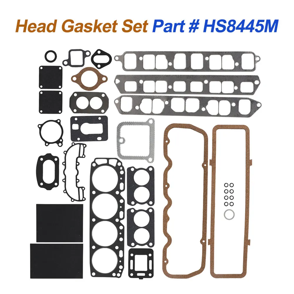 Neuer Kopfdichtungssatz für Chriscraft Mercruiser Chevy Marine 3.0 3.0L 181, Ersatzteil # HS8445M HS5719 72000 Image
