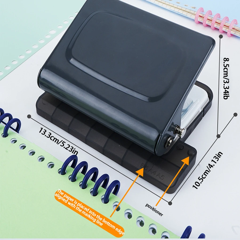10-Loch-Punch Papier Stanzen Buchbindekarte Tragbare Produktionshandbuch Handheld für A4 B5/26 Löcher Spiralbindemaschine Image