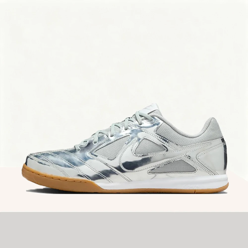 NIKE Herren Silber Retro Fußball Low-Top Sneakers Casual Athletic Skateschuhe IB3566001