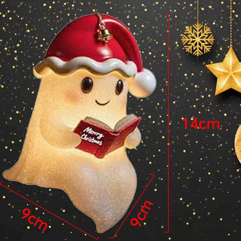 Niedliche handgemachte Halloween-Nachtlichter, Geister-Leselampen, Halloween-Badezimmer-Dekoration, LED-Nachtlichter, niedliche Buchfans