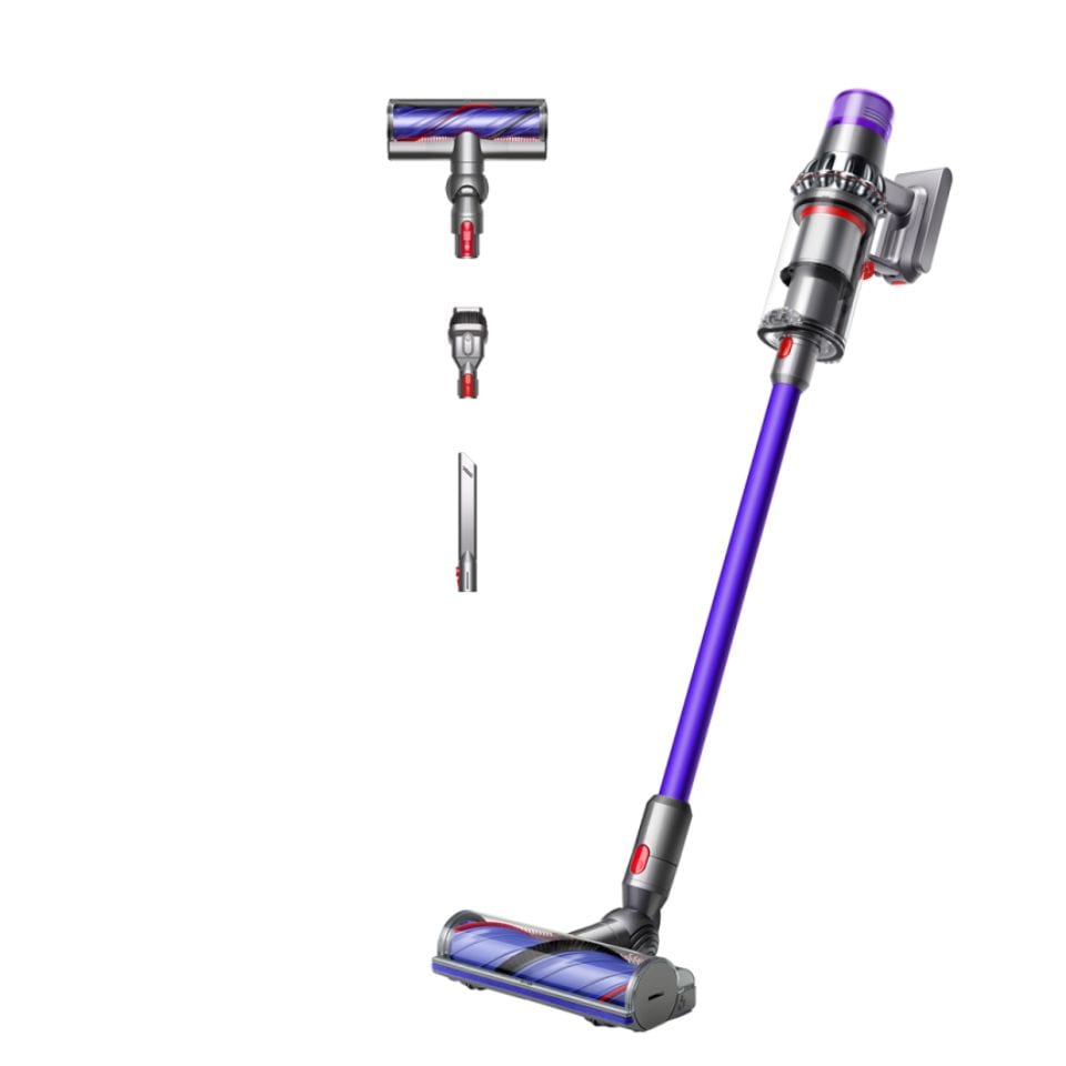 DYSON Akku-Hand-und Stielstaubsauger "Dyson V11ᵀᴹ Advanced", nickel, violett, B:26cm H:128cm T:25cm, Akkusauger, Haarentwirrungstechnologie, keinen Saugkraftverlust