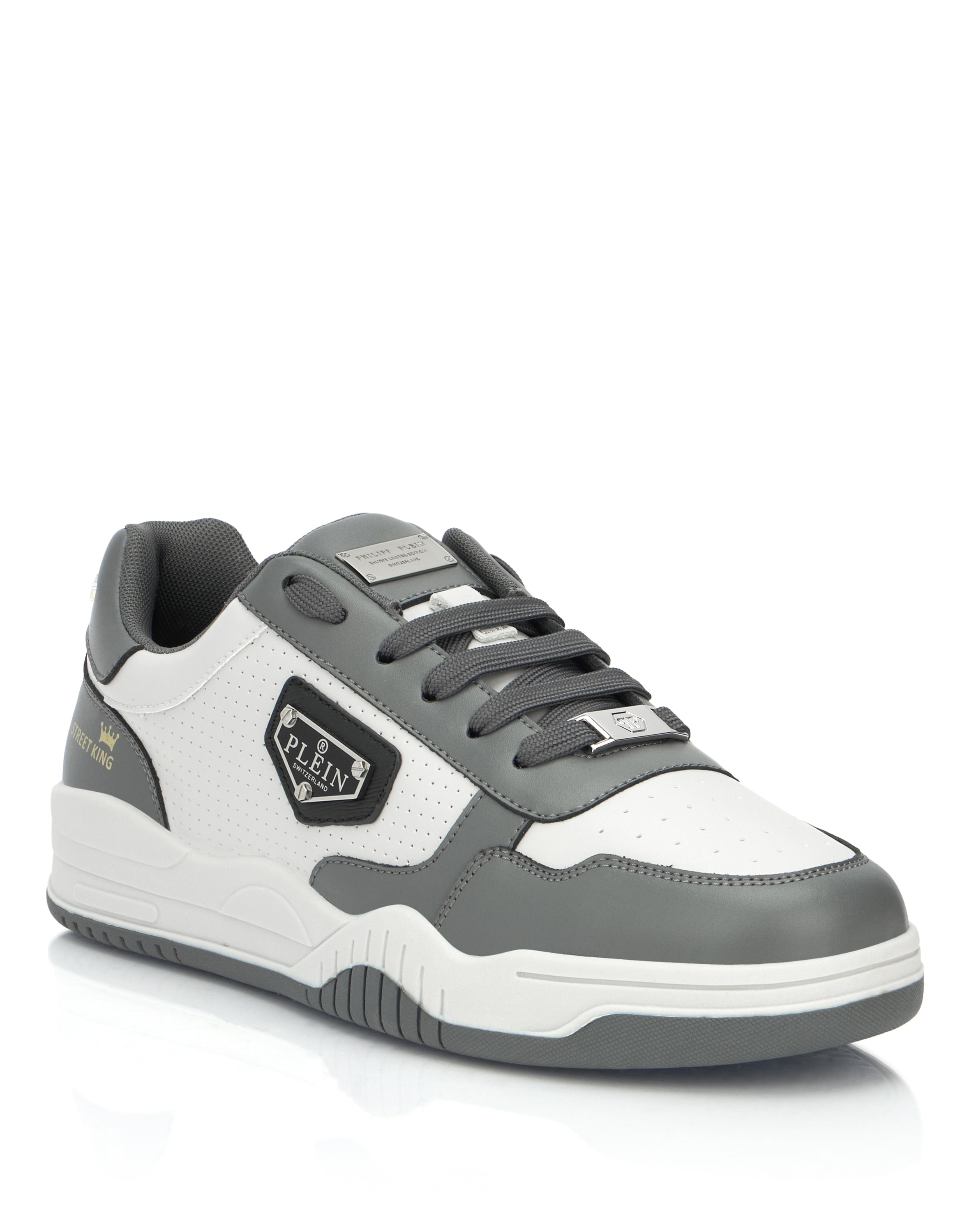 Sneaker PHILIPP PLEIN "Street", Damen, Gr. 41, Normalschaft, 1072, grau, schwarzgrau, Schuhe Sneaker