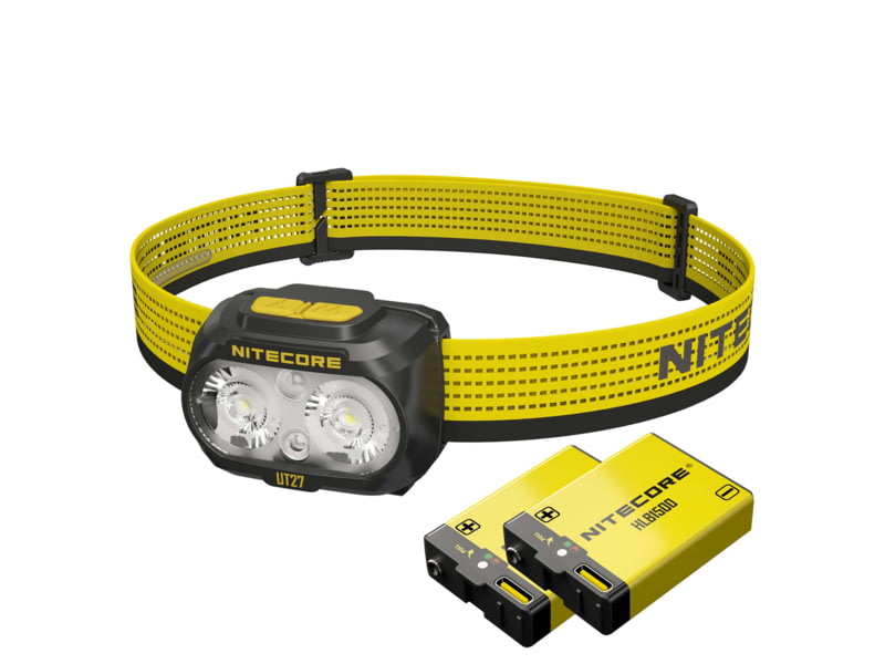 Nitecore UT27 MCT Pro HLB1500 Li-ion Battery Pack/AAA 800 Lumens 3 Color Temperatures Running Headlamp Black 6952506409419