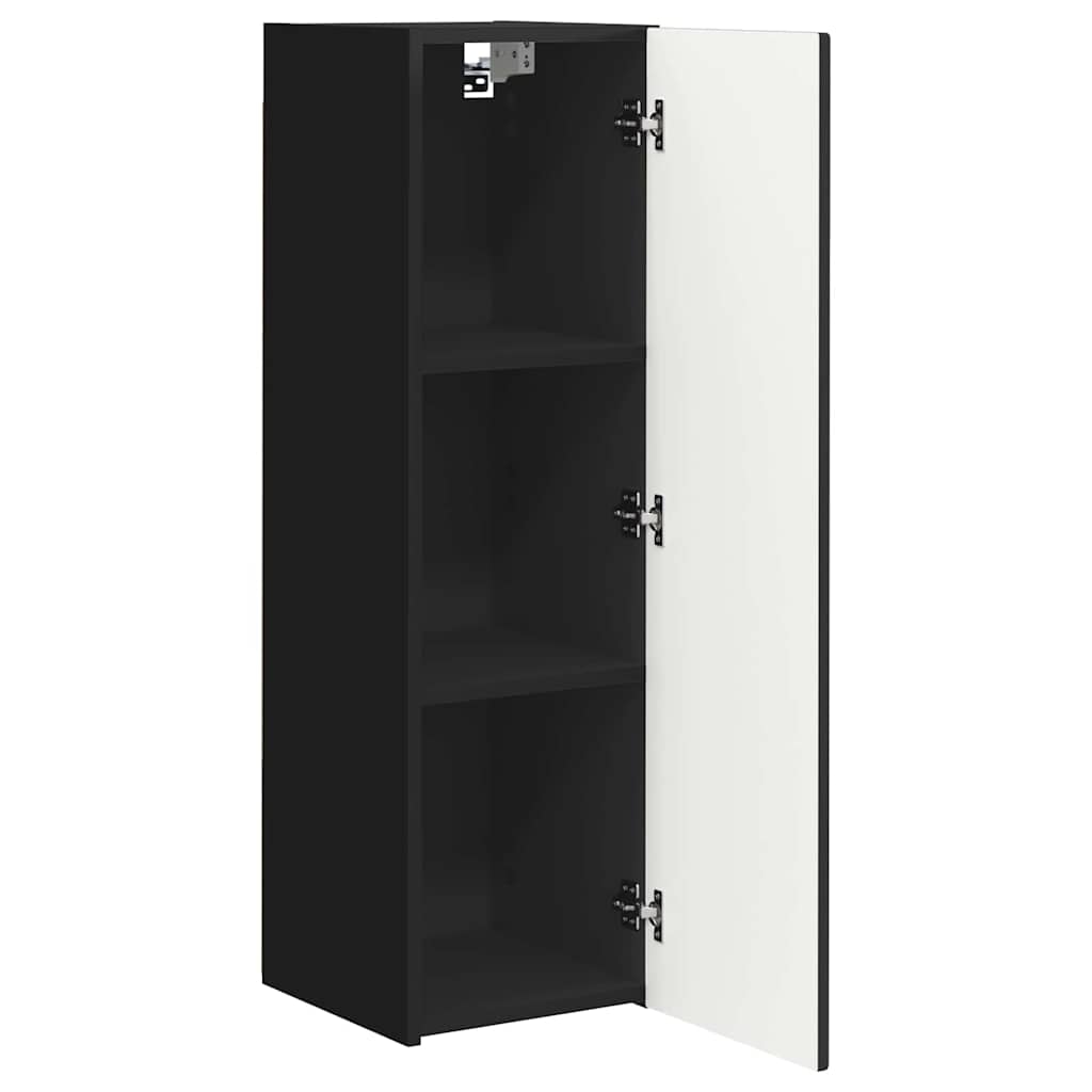 vidaXL TV-Wandschrank 2 pcs Schwarz 30 x 31 x 100 cm Holzwerkstoff Image