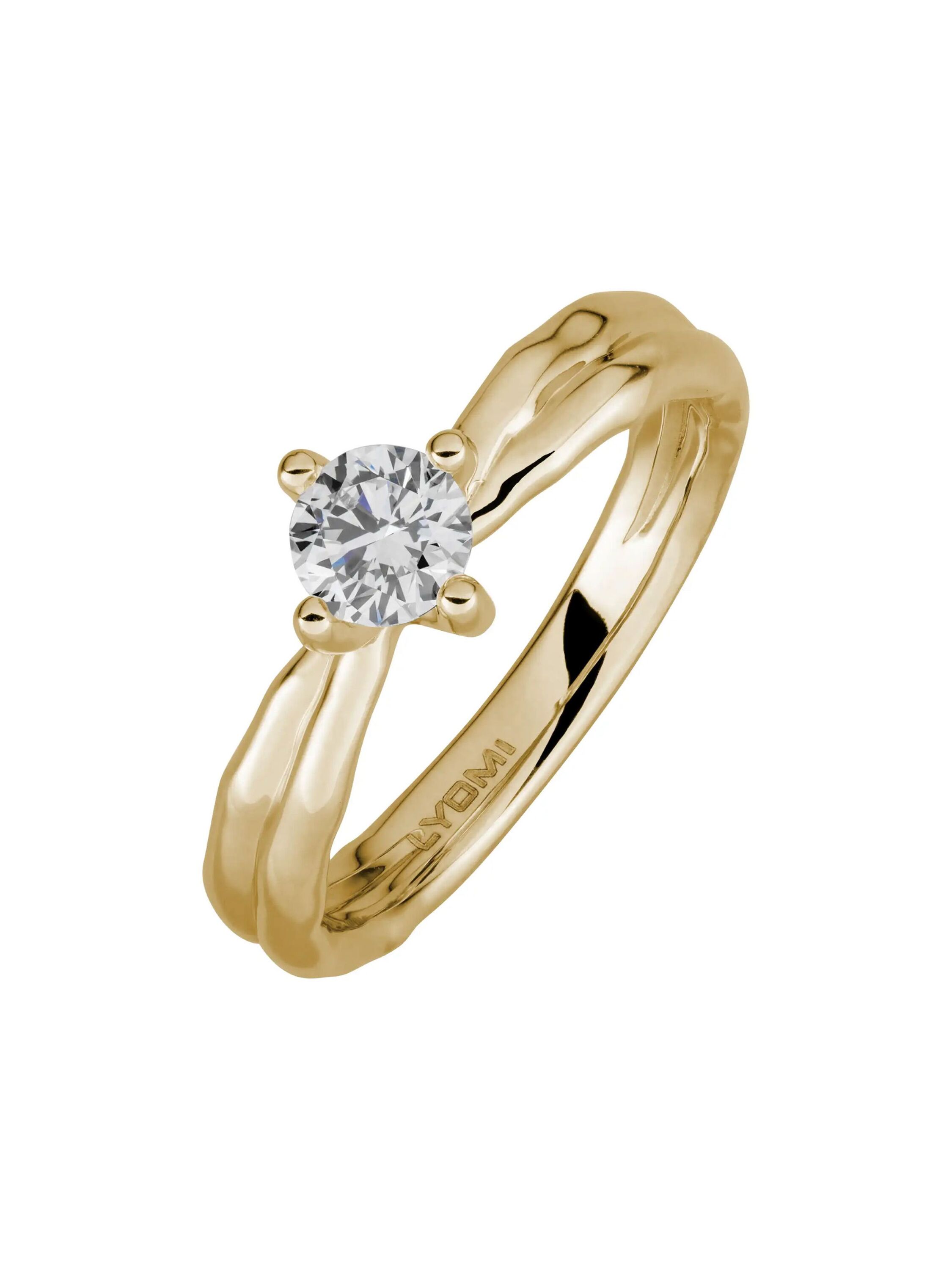 Lyomi Ring 585/- Gelbgold 1 synth. Diam. 0,50ct. Image