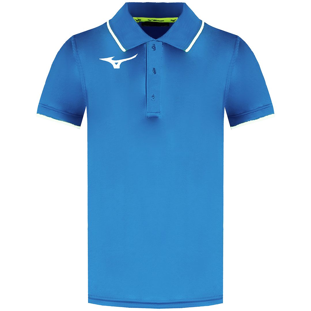 Blaues Poloshirt mit Mizuno-Logo für Kinder Image