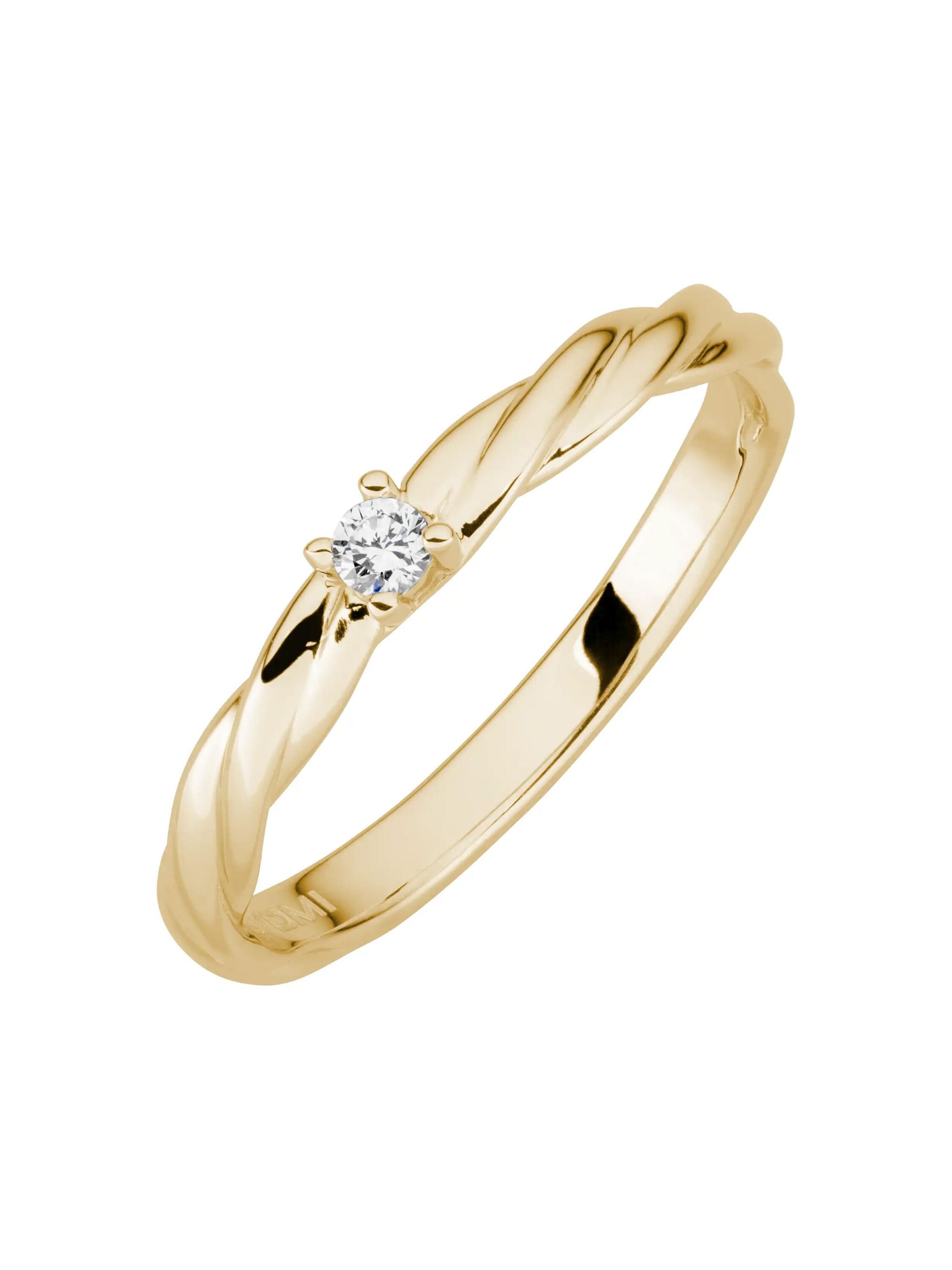 Lyomi Ring 585/- Gelbgold 1 synth. Diam. 0,05ct. Image