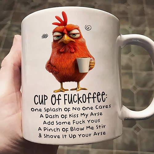 Mug humoristique « Fuckoffee », tasse à café hilarante pour le travail ou la maison, cadeau original et amusant pour les amateurs de café. Idée cadeau unique et amusante pour les amis.
