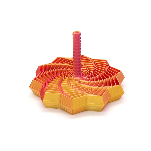 Toupie anti-stress en forme d'étoile avec poignée, son et image hypnotiques, jouet de bureau imprimé en 3D