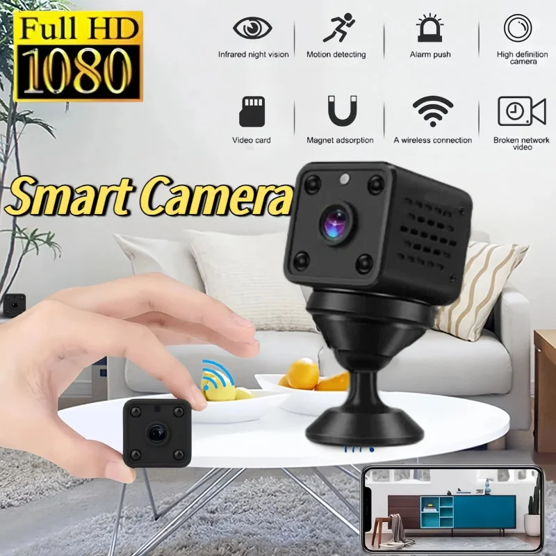 1080P WiFi-Überwachungskamera für drinnen und draußen, Nachtsicht, Bewegungserkennung, 2-Wege-Audio, wasserdichte Kamera für die Überwachung von Mobiltelefonen zu Hause Image