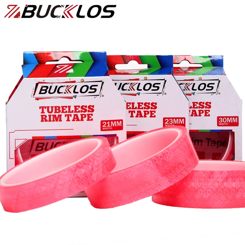 BUCKLOS Fahrrad 17/19/21/23/25/28/30/32/35 mm × 10 m Tubeless Felgenband Langlebiges Fahrradradband MTB F/V Ventile Laufradsatz Bandstreifen
