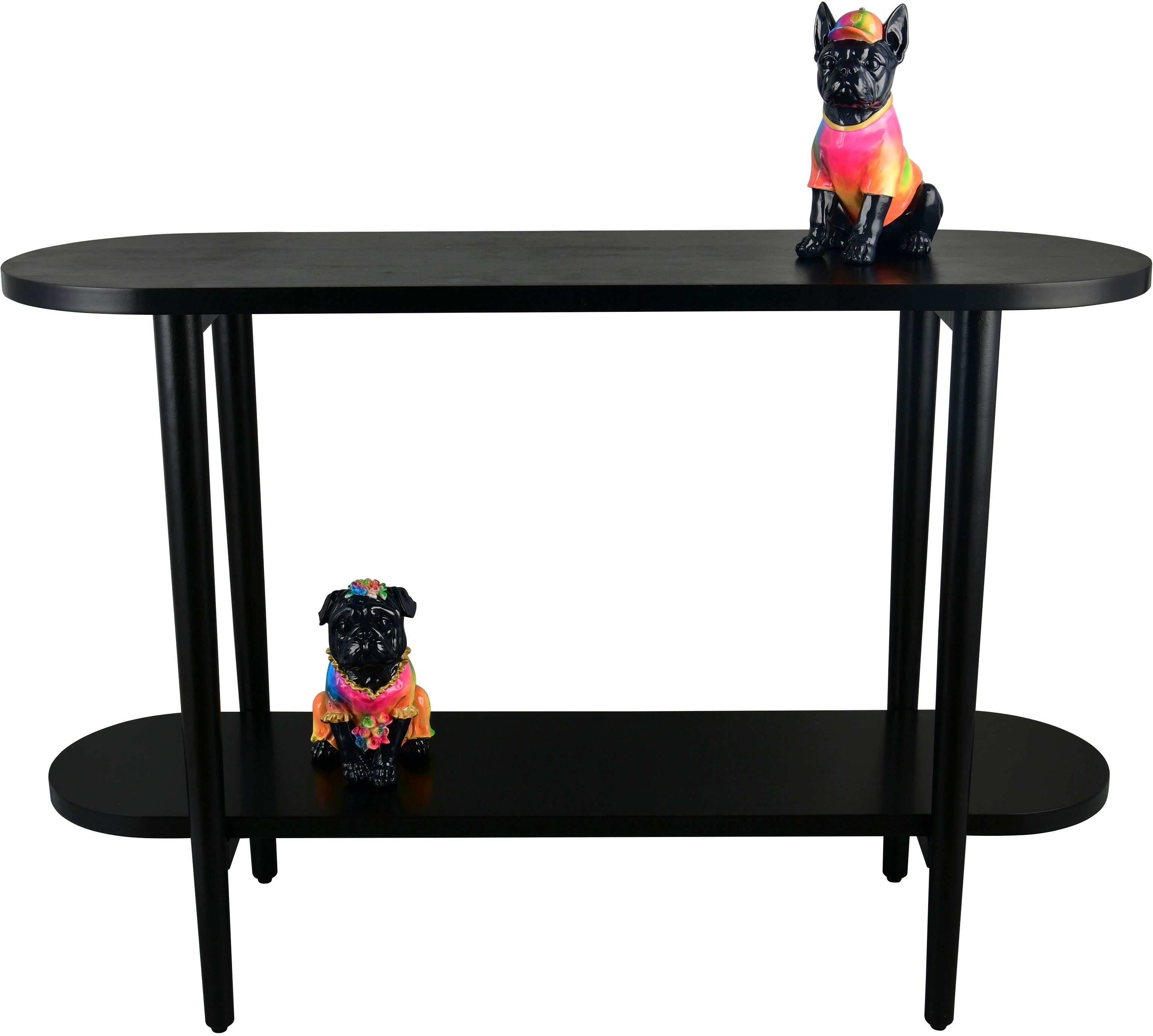 Konsolentisch MIRRORS AND MORE "ACTA", schwarz, B:110cm H:75cm, Tische, Konsolentisch