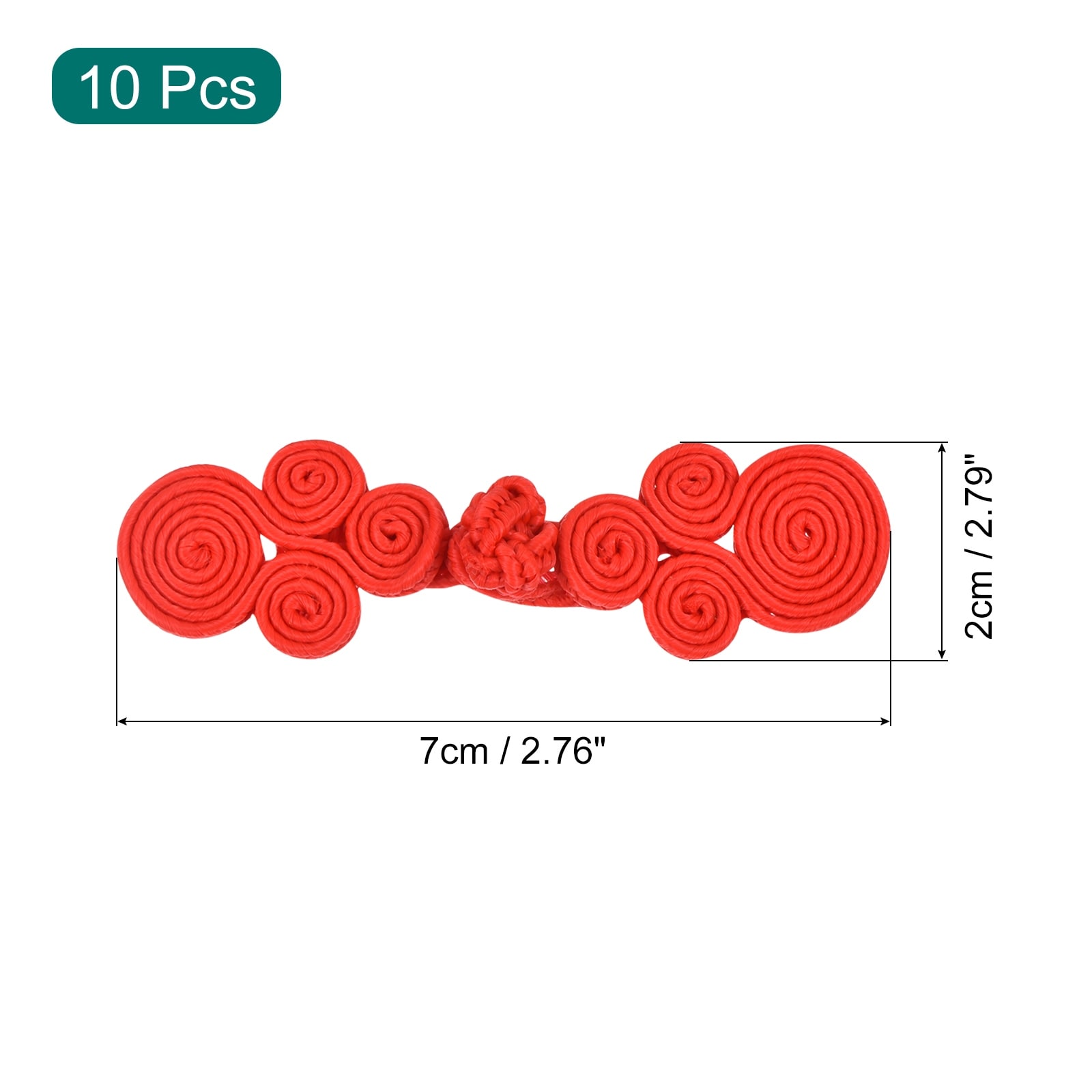 Chinese Knots Frog Buttons Closure Sewing Buttons Fasteners for DIY Sewing Coats Cloak Sweater Costume Outfit