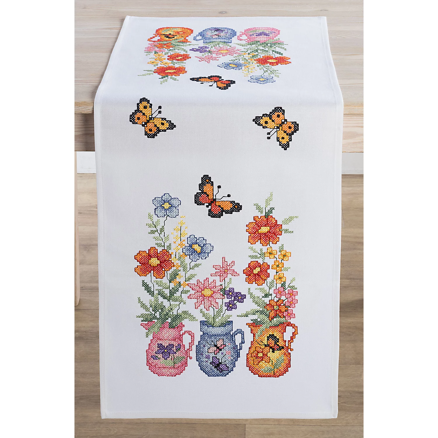 Stickläufer Flower-Pots Image