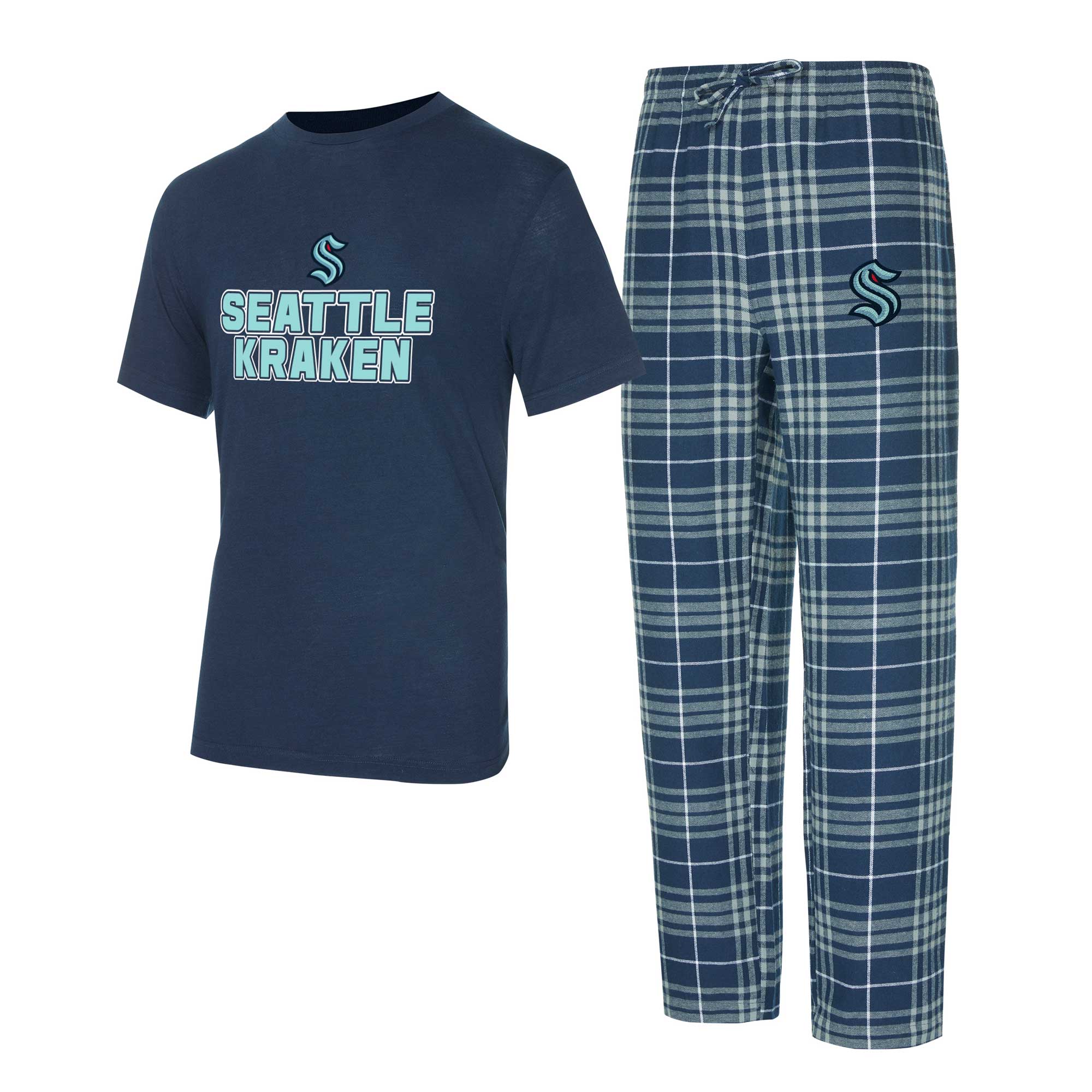 Concepts Sport Seattle Kraken Vector Schlafanzug-Set für Herren (Oberteil & Hose) Image