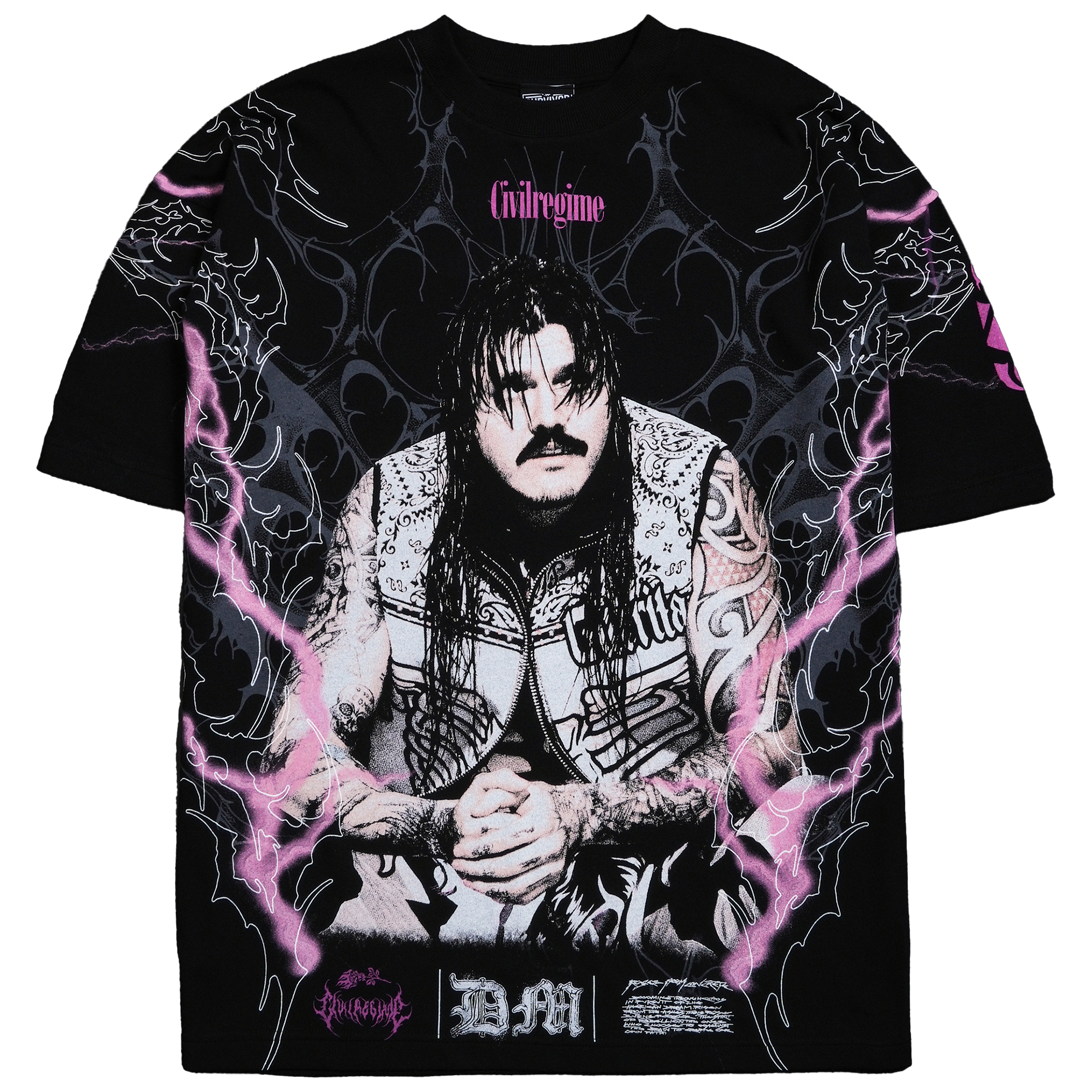 Schwarzes Dominik Mysterio Civil Regime Boxy T-Shirt für Herren Image