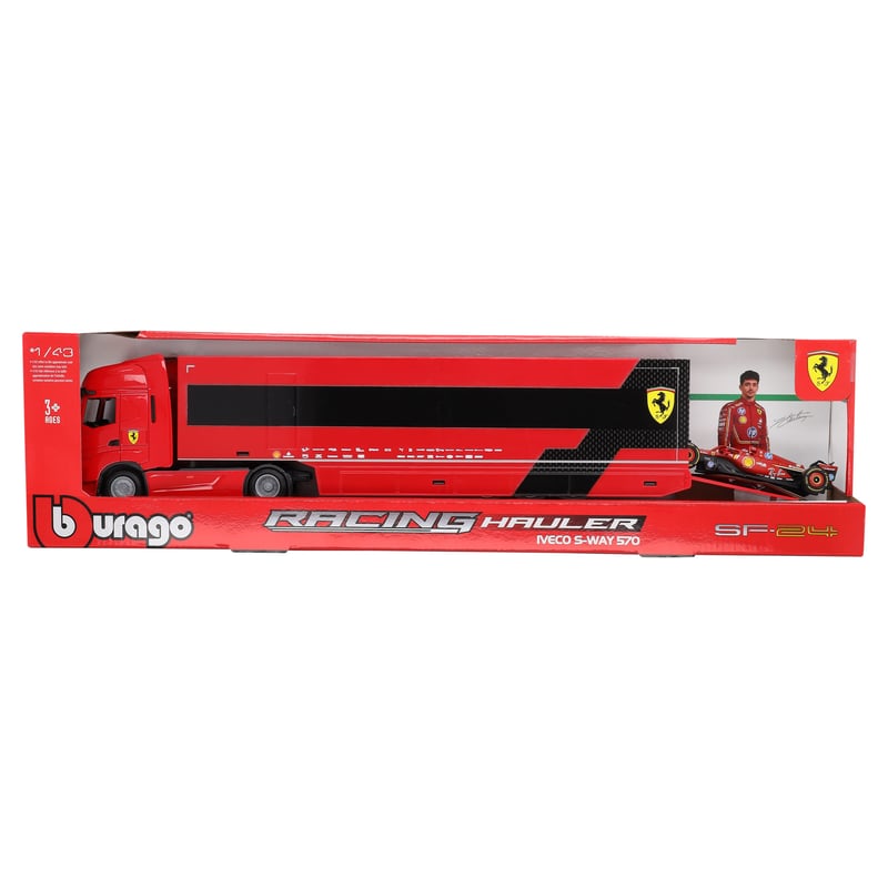 Scuderia Ferrari Iveco S-Way 570 Racing Transporter avec une voiture modèle 1:43 - No Gender Taille: One Size Only