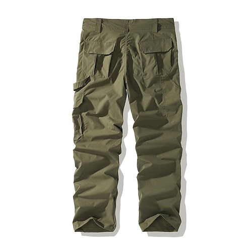 Herren Cargo-Hosen Hose Mehrere Taschen Tarnung Winddicht tragbar Outdoor Täglich Campen und Wandern Streetwear Stilvoll Armeegrün Tarnung Khaki Mikroelastisch Image