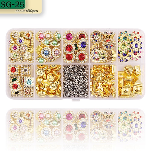 Weihnachtsgeschenk für Mütter: DIY-Perlenreparaturset mit dekorativen Perlen und handlicher Perlenpresse für Kleidung, Haarbänder, Hüte, Schuhe und Accessoires Image