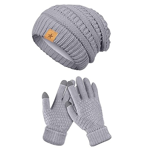 Weihnachtsgeschenk für Mütter: Wintermütze, Schal und Handschuhe im Set – 2-in-1-Set Image