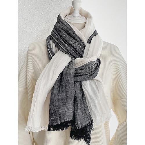 Herren-Schal aus Baumwoll-Leinen – weiches, leichtes Material, in verschiedenen Farben erhältlich – ideal für Freizeit und Outdoor-Aktivitäten Image