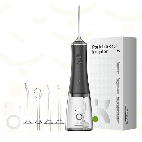Intelligente elektrische Munddusche, tragbares Mundduschegerät zur Desinfektion und Sterilisation, integriertes Mundduschegerät für den Haushalt für Erwachsene, Tiefenreinigung von Zähnen und Image