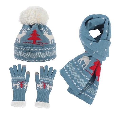 Weihnachtsgeschenk für Mütter: Wintermütze, Schal und Handschuhe (3-in-1-Set) Image