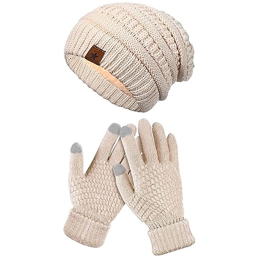 Weihnachtsgeschenk für Mütter: Wintermütze, Schal und Handschuhe im Set – 2-in-1-Set Image