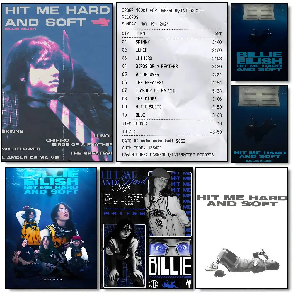 Hit Me Hard And Soft Poster, Wandkunstdruck, wasserdicht, für Zuhause, Wohnzimmer, Schlafzimmer, Bar, ästhetisches Dekor