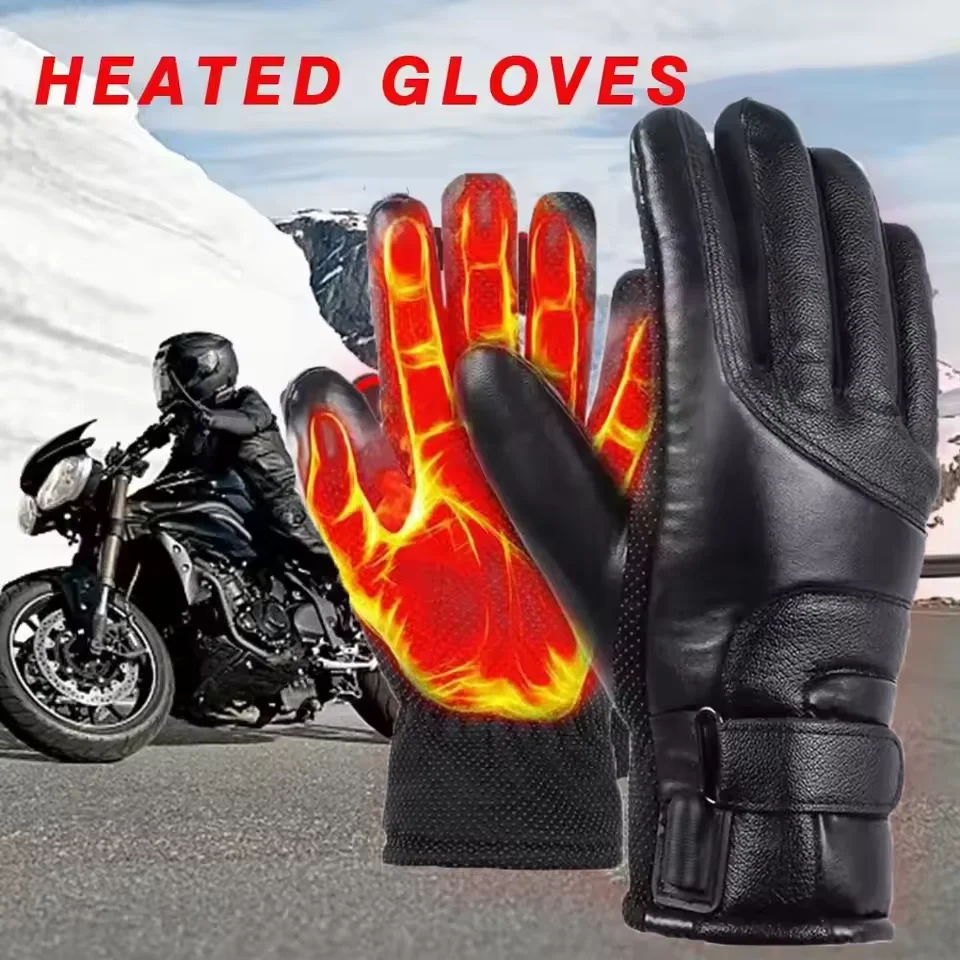 Motorrad 5V USB elektrisch beheizter Handschuh Winter Handwärmer wasserdicht wiederaufladbar Heizung Thermohandschuh für Outdoor Radfahren Ski Image