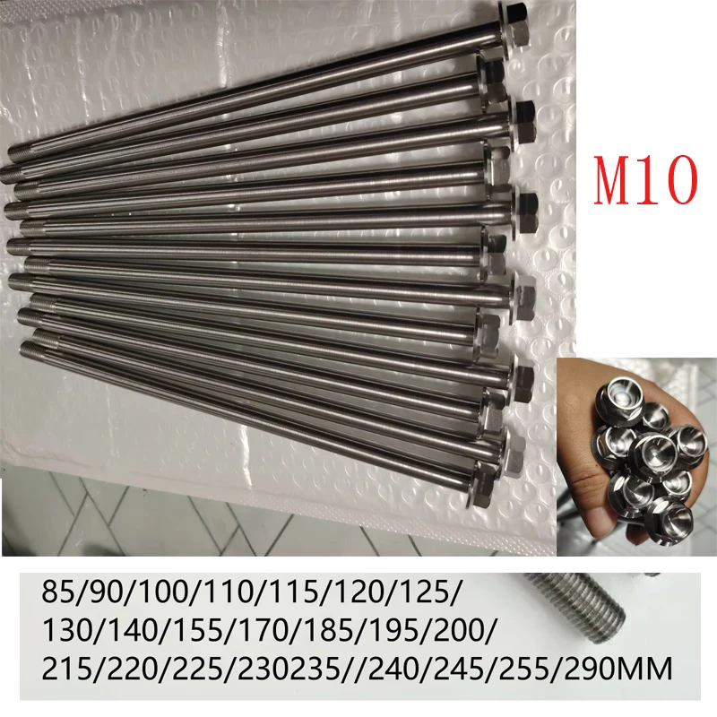 Titanschrauben, Motorrad-Flanschkopfschrauben für Motorräder, M10 x 1,25 x 135/120/155/185/195 240 mm Image