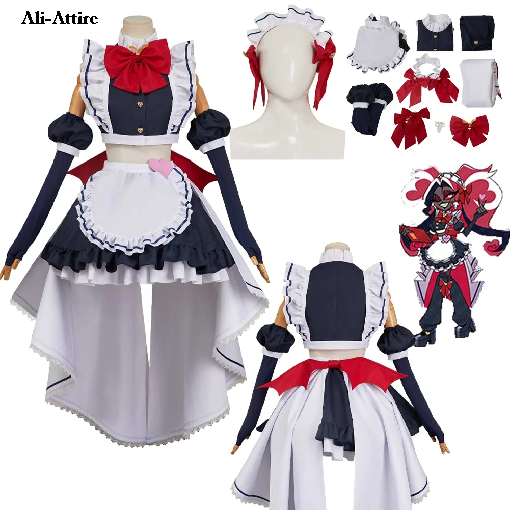 TV Hell Inn Velvette Cosplay Maid Kleidung Kleider Für Frauen Erwachsene Party Disguise Halloween Kostüm Karneval Outfit Anzüge Image