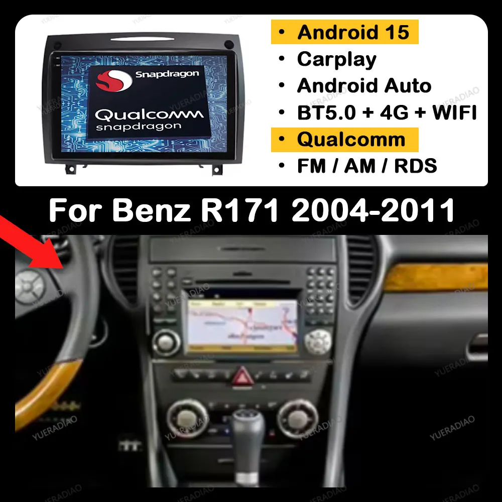 Android 15 Autoradio für Mercedes-Benz SLK-Klasse SLK Klasse R171 2004–2011 GPS NAVI Head Unit Multimedia Video Player BT 2DIN Image