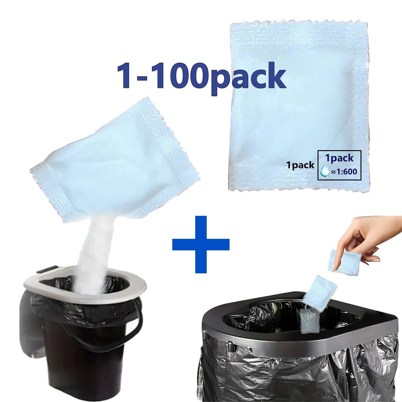 Um die Verpackung zu öffnen – (tragbare) Urinhärtung tragbare Outdoor-Toilette, Campinghygiene, Outdoor-Toilette Komfort und Image