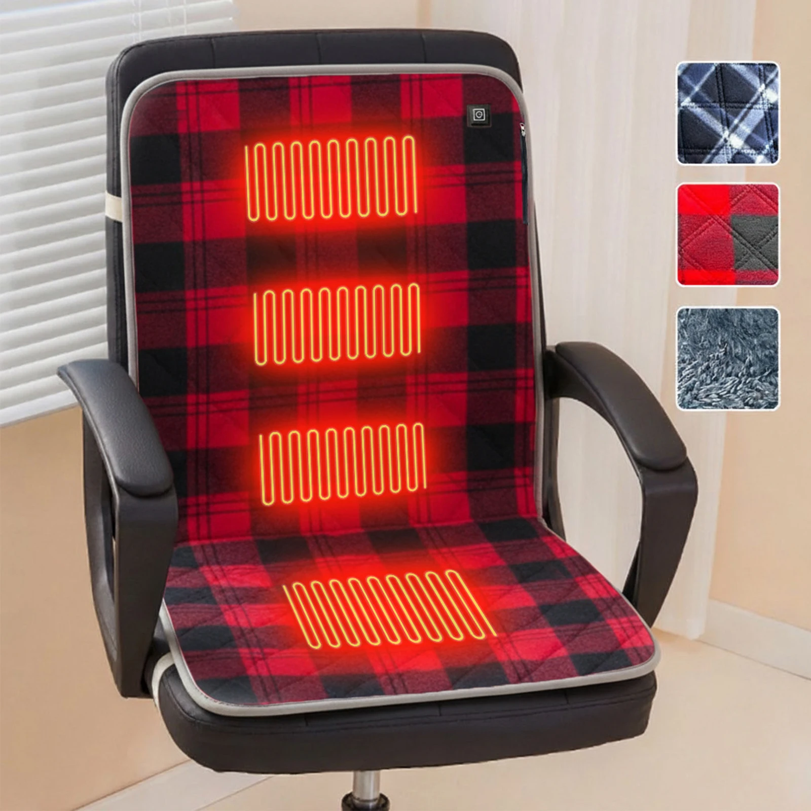 5V USB faltbares Heizkissen 3-stufige Temperatur faltbares beheiztes Sitzpolster Power Bank nicht im Lieferumfang enthalten für Büro/Zuhause im Freien Image