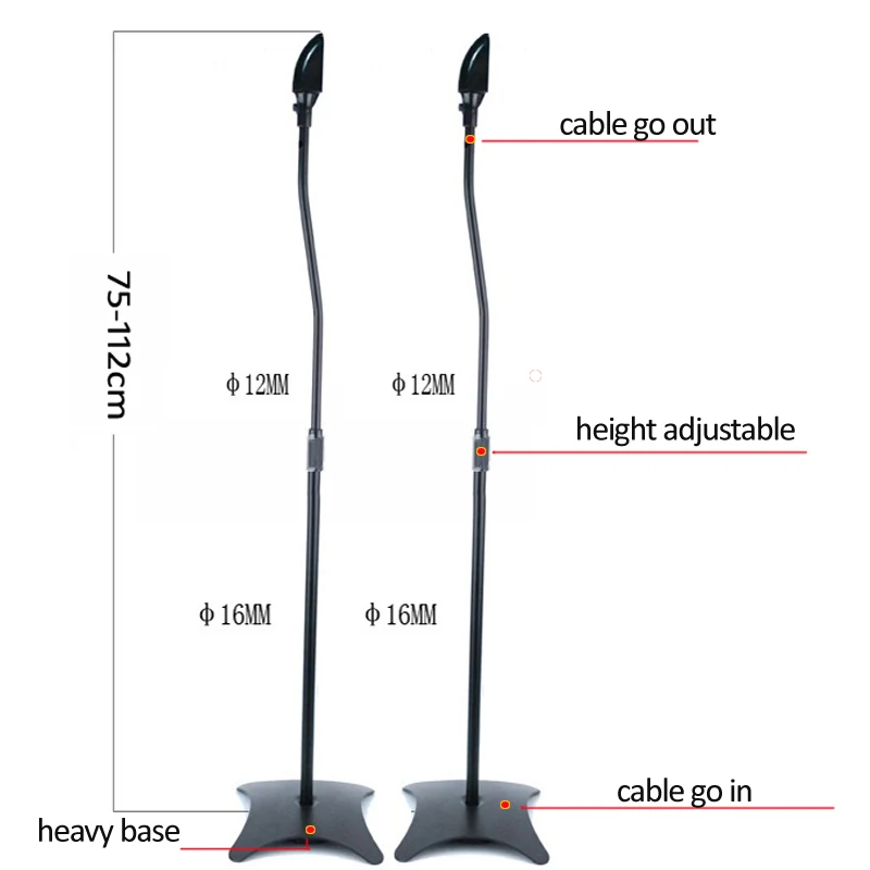 (1 set = 1 paar) SF06 75 CM 112 CM verstellbare universal Surround sound LAUTSPRECHER boden STEHEN Für Z906 520 halterung große basis rack Image
