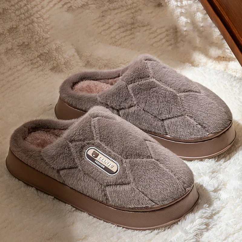 Trend Winter Paar Indoor rutschfeste für warme Hausschuhe Home Slides Casual Schlafzimmer weiche Männer Frauen Flip-Flops Schuhe große Größe 50 51