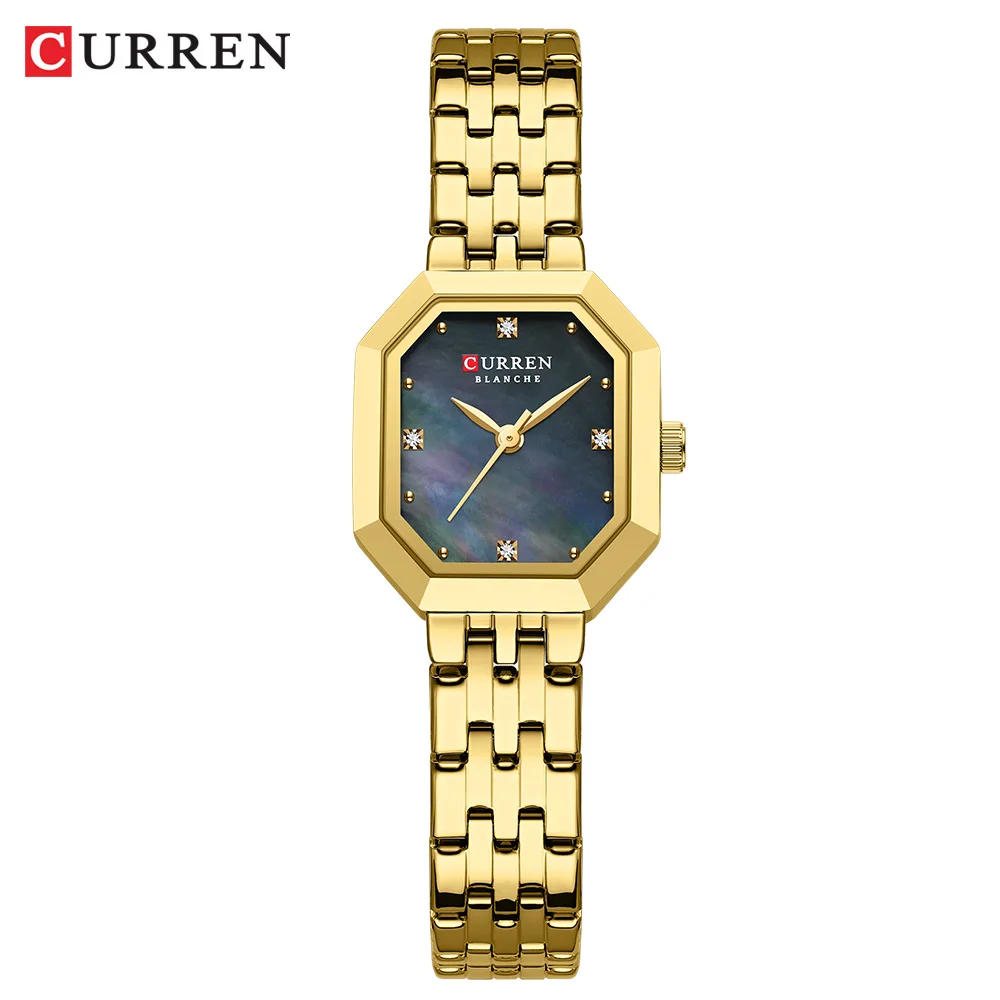 CURREN Luxus Top Marke Damen Uhren Elegante Mode Gold Uhr für Frauen Original Einfache Quarz Wasserdichte Armbanduhr Damen