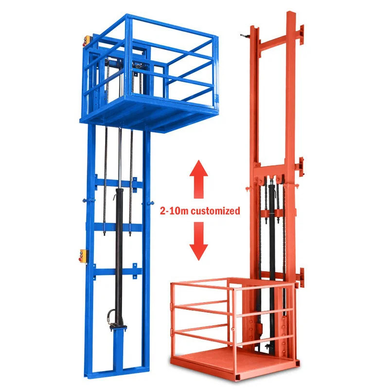 2 m, 3 m, 4 m, 5 m, 6 m, 7 m, 8 m, elektrischer hydraulischer Lageraufzug, Frachtaufzug, hydraulische Frachtliftplattform, Größe 80 x 100 cm