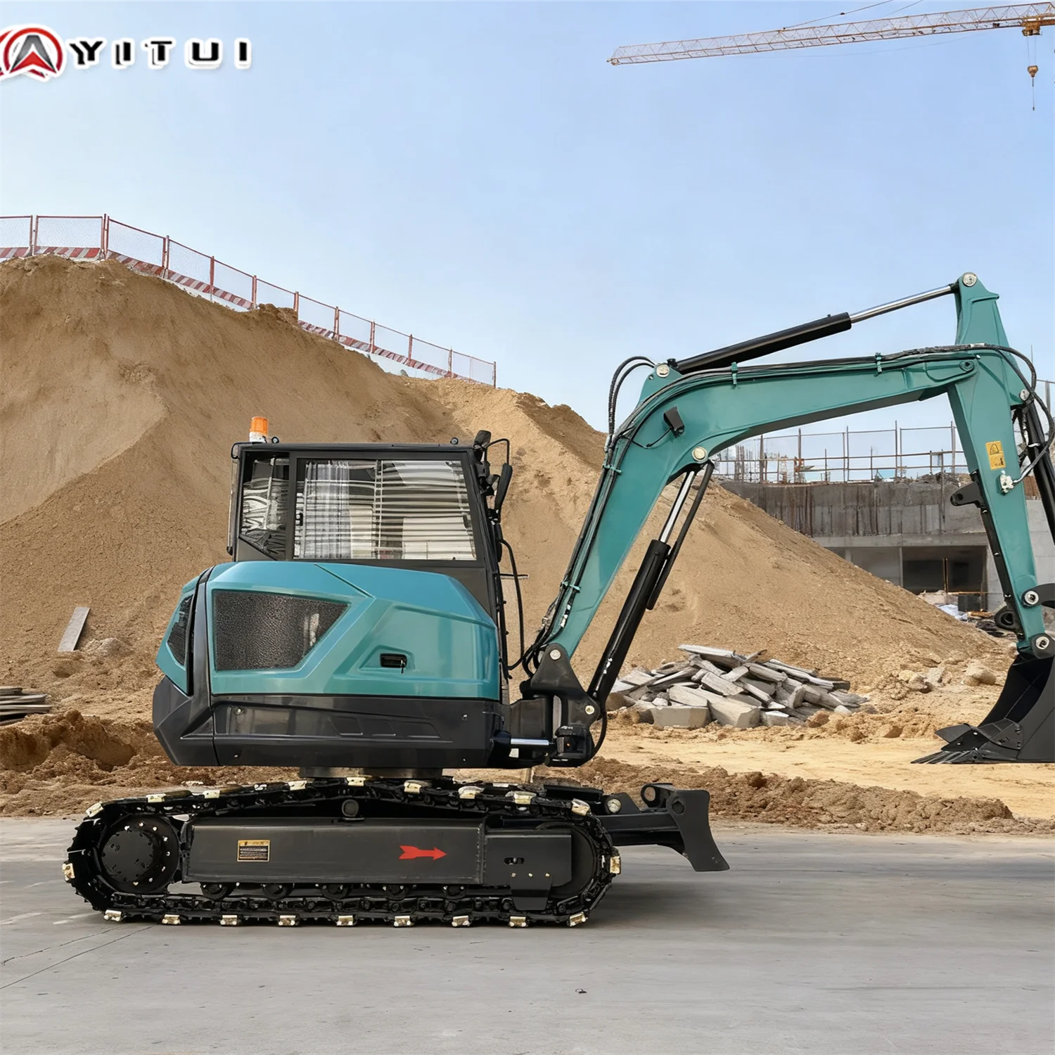 Der neueste 3-Tonnen-4-Tonnen-Kleinbagger Kubota-Motor Big Arm Side Swing Minibagger maßgeschneidert Image