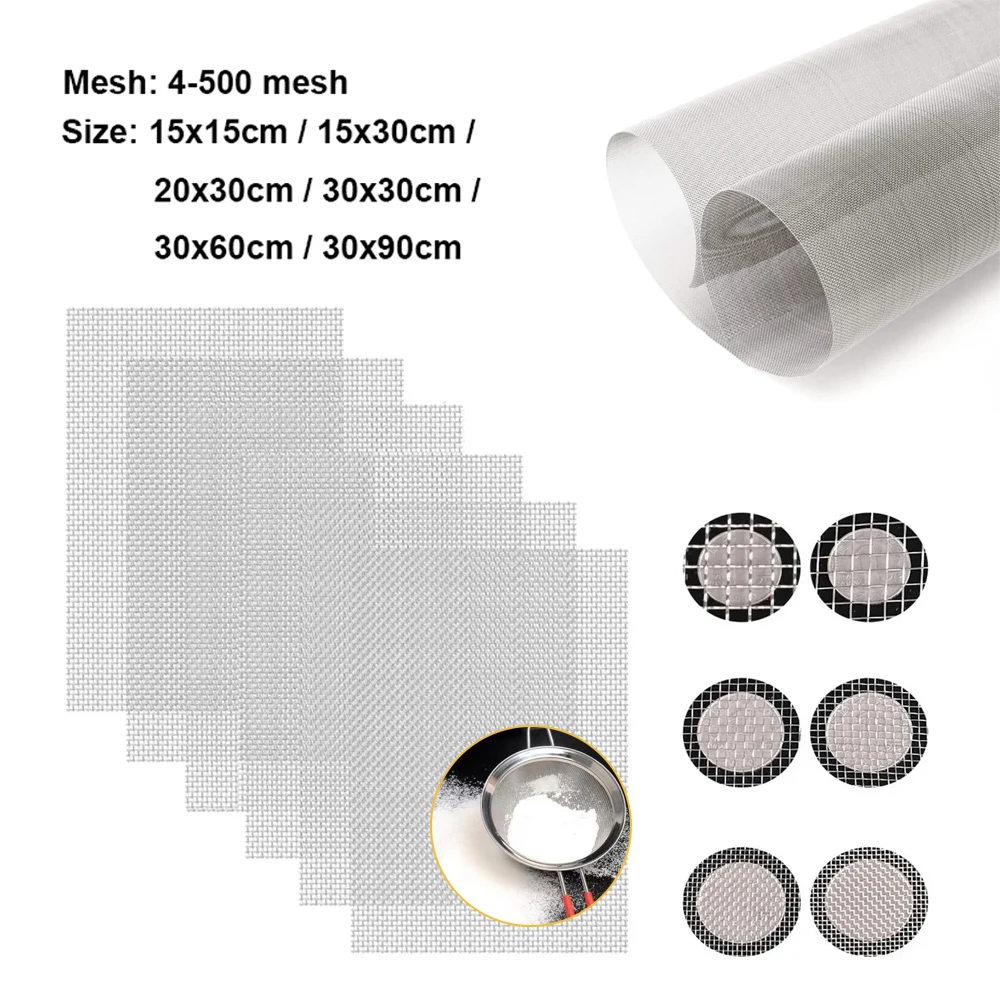 1 stücke Edelstahl Filter Net Metall Front Reparatur Fix Mesh Filtration Woven Draht Screening edelstahl mesh filter4-500mesh Image