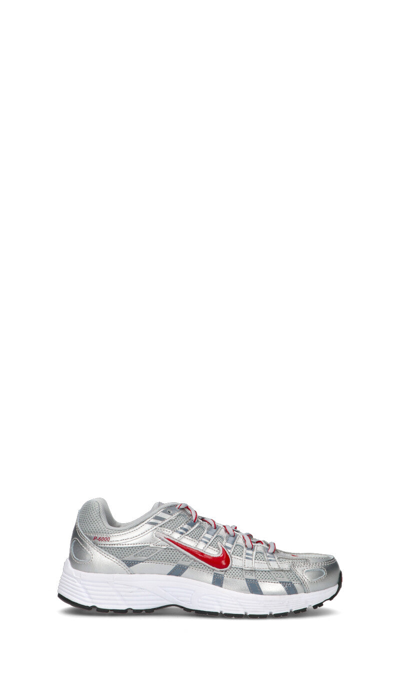 NIKE P-6000 (GS) Sneaker ragazzi argento/rossa