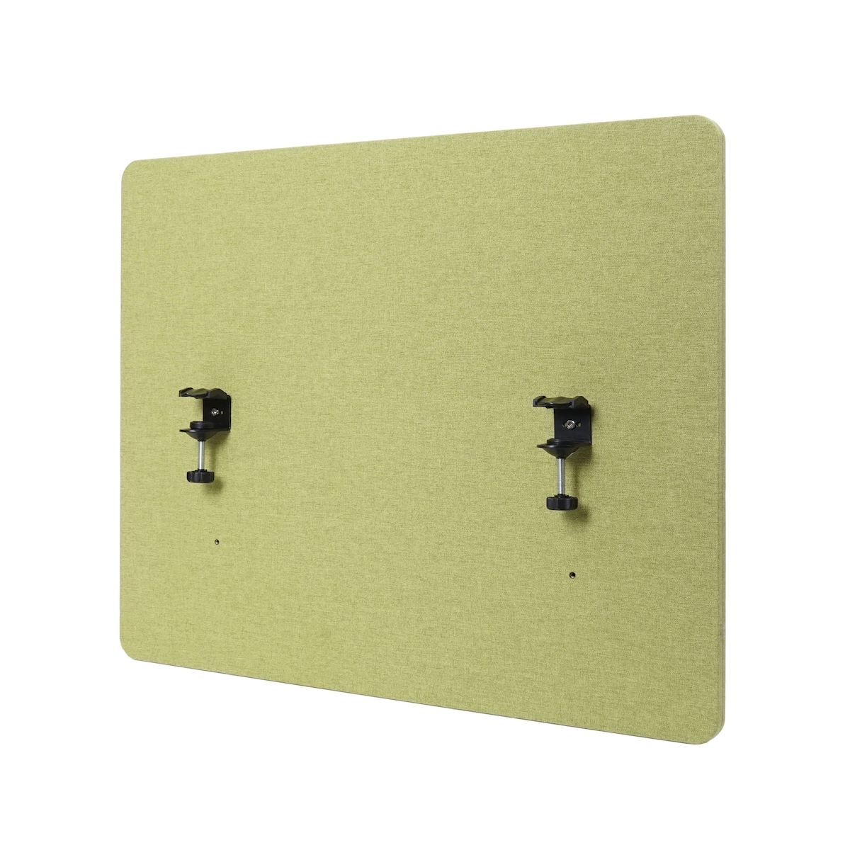 PROREGAL Akustik-Tischtrennwand | HxBxT 60x75x2 cm | doppelwandig Stoff Grün | Büro-Sichtschutz Schreibtisch Pinnwand Image