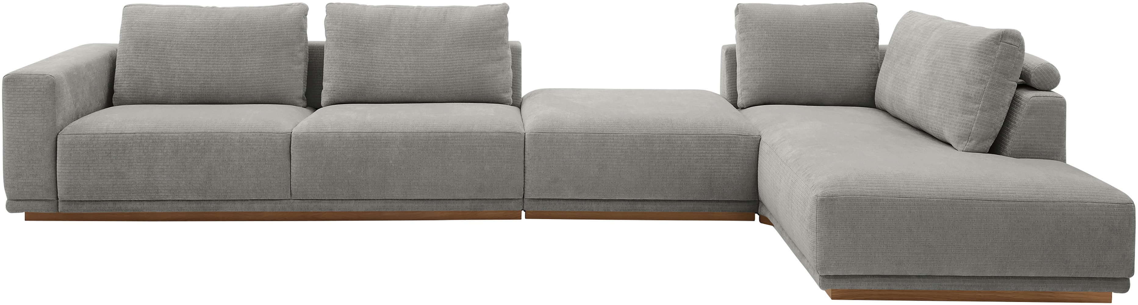 Wohnlandschaft MUSTERRING, grau, B:395cm H:78cm T:202cm, 100% Polyester, Sofas