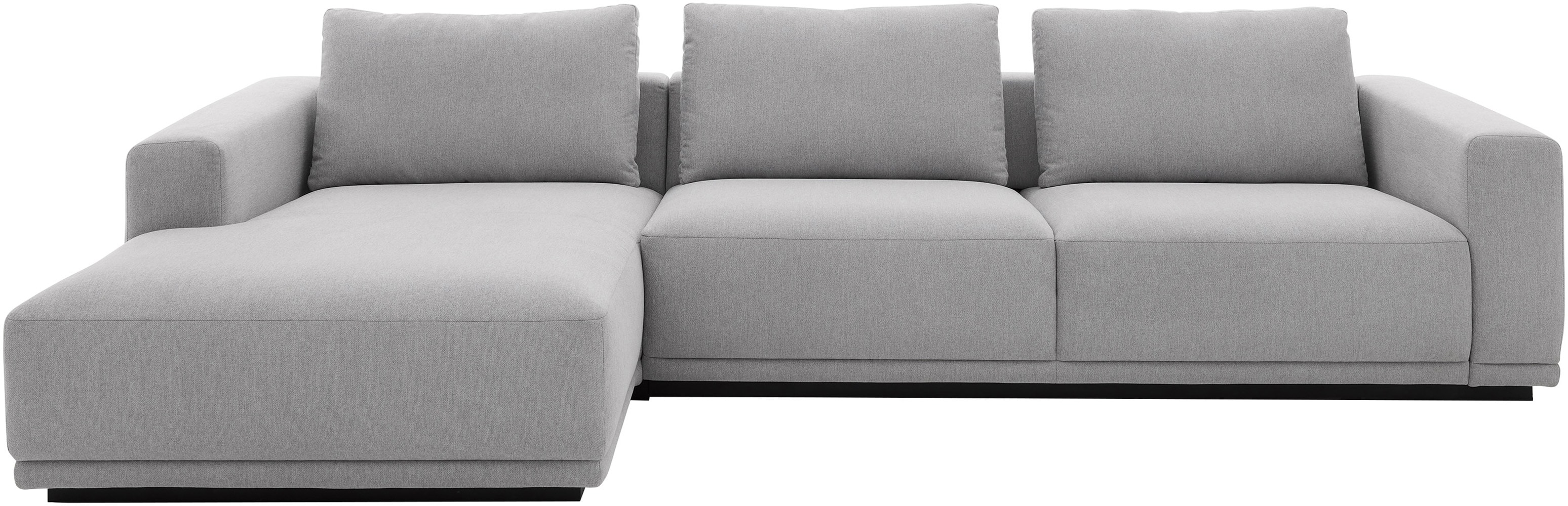 Ecksofa MUSTERRING, sand, B:316cm H:78cm T:166cm, 94% Polyester, 6% Nylon, Sofas, Ecksofa, Anreihsofa rechts & Longchair links, mit Armlehnen, inkl. Rückenkissen