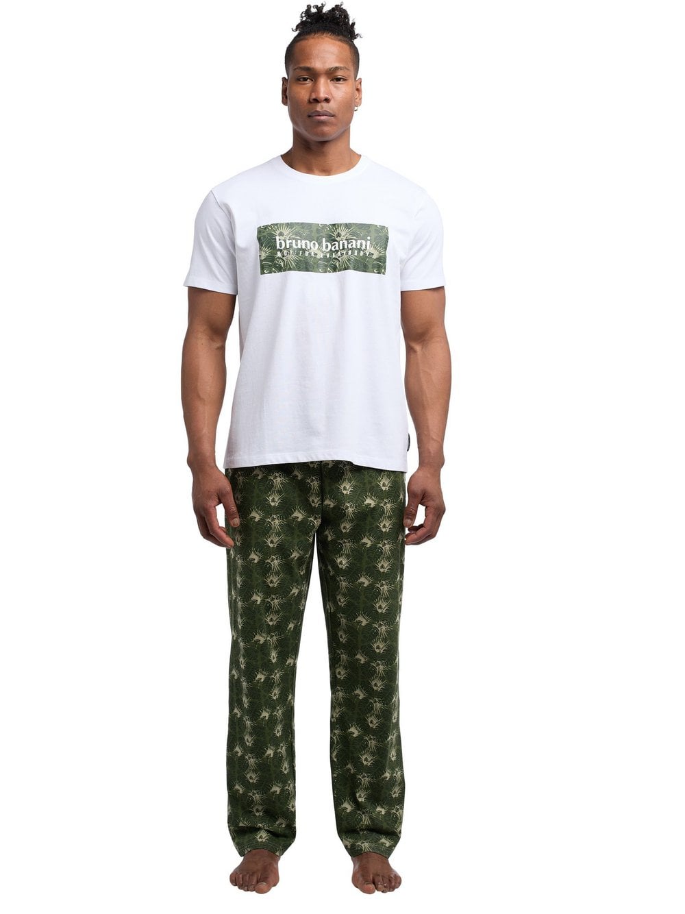 Bruno Banani Schlafanzug Herren weiß, XL Image